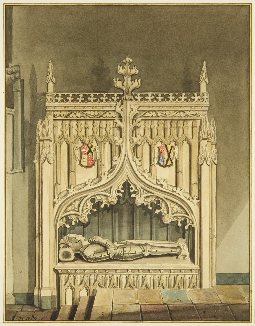 Berkeleys monument vid altartrappan i St Mark