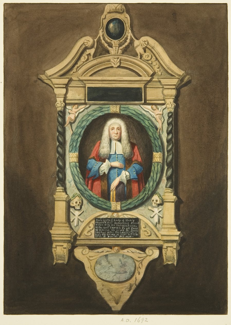 Monument av Henry Merrett i St Philip