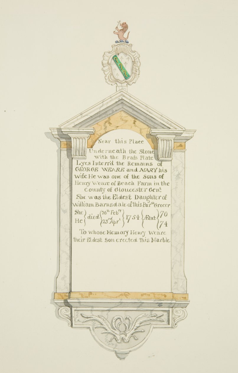 Monument till George Weare och hans fru i St Thomas