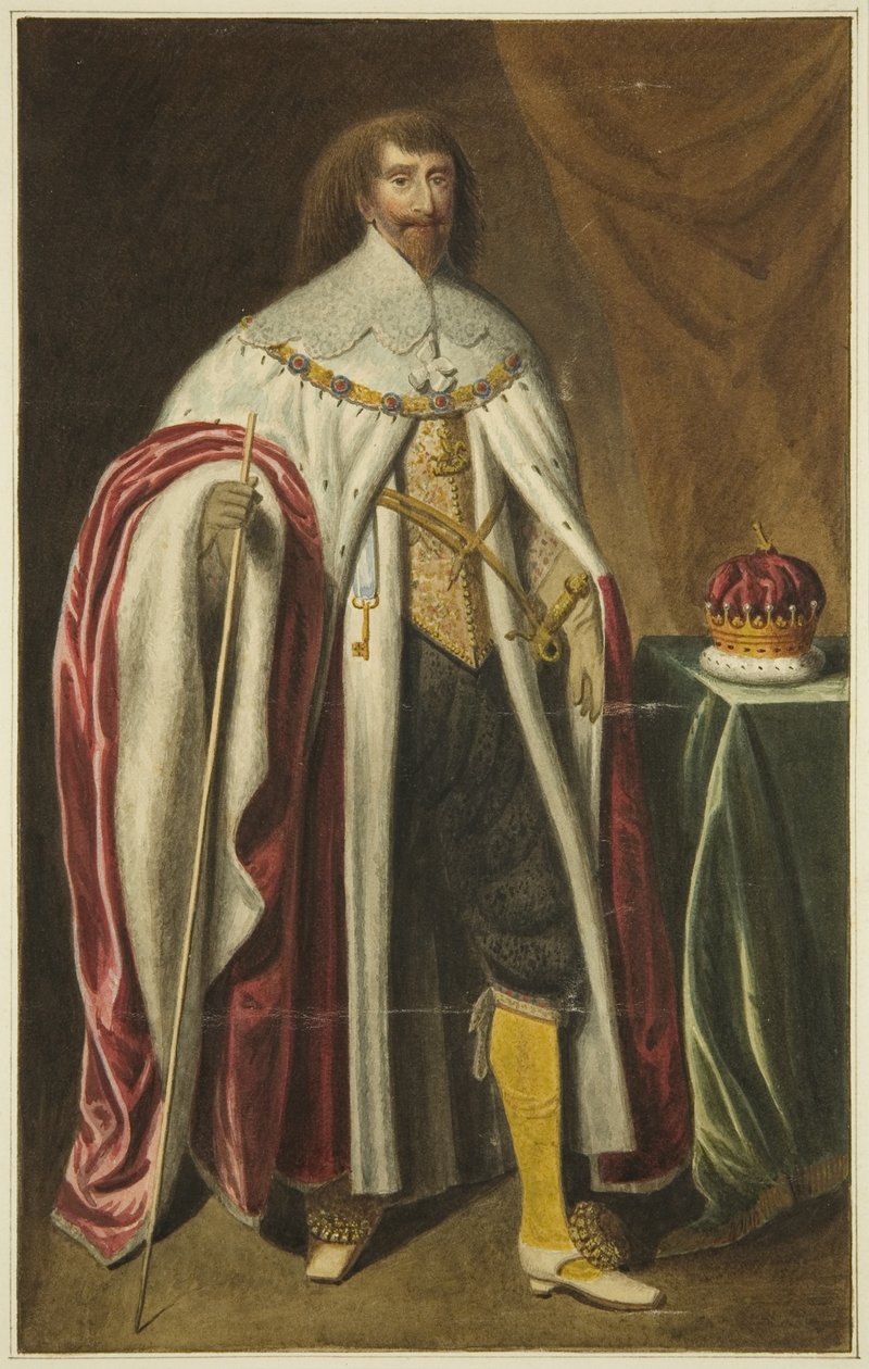 Porträtt i Council House av Earl of Pembroke (penna och akvarell på papper) av Joseph Manning