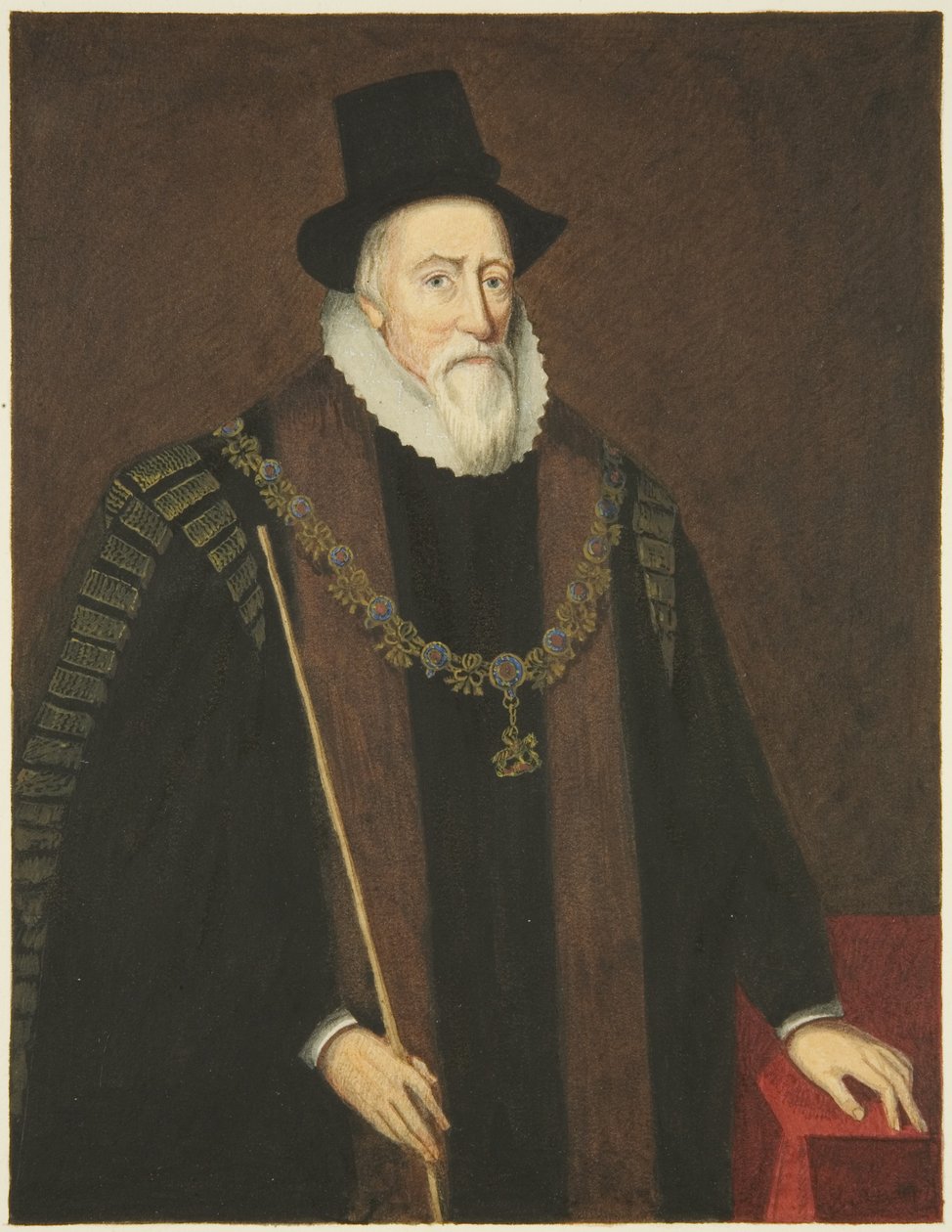 Porträtt i Council House of Charles, Earl of Dorset (akvarell på papper) av Joseph Manning