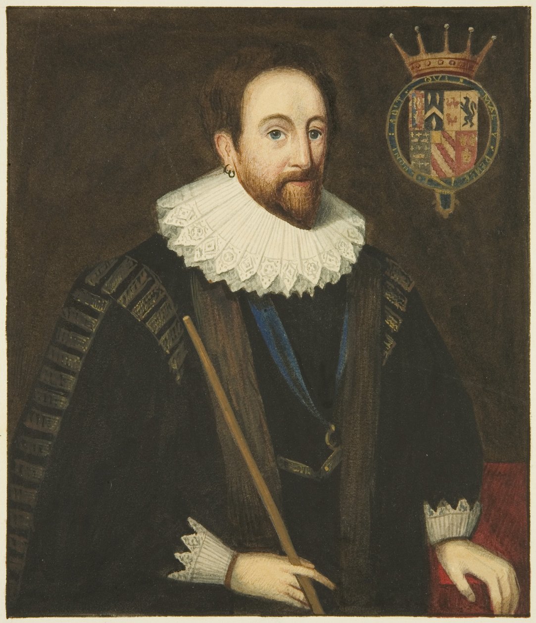 Porträtt i rådhuset av jarlen av Pembroke (akvarell på papper) av Joseph Manning