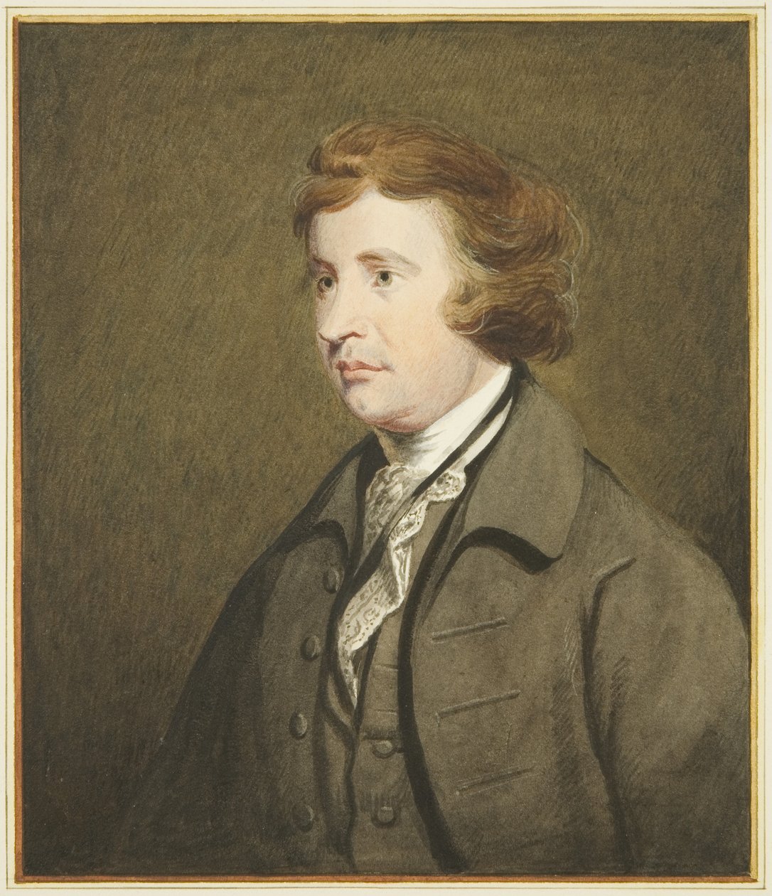 Porträtt i Mansion House, Queen Square, av Edmund Burke (akvarell på papper) av Joseph Manning