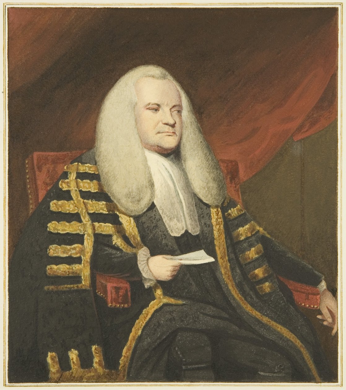 Porträtt i Mansion House, Queen Square, av Lord Ashburton (akvarell på papper) av Joseph Manning