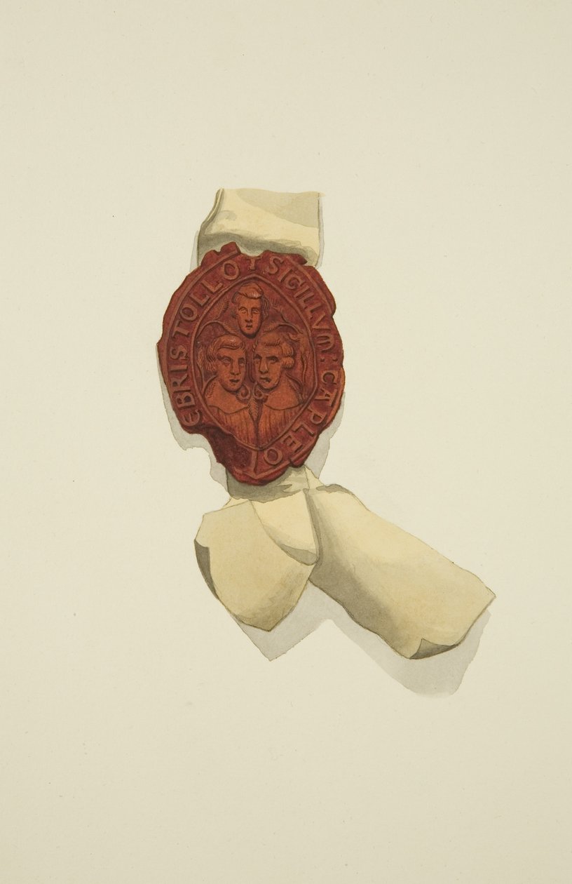 Seal of the Calendaries of Bristol (akvarell på papper) av Joseph Manning