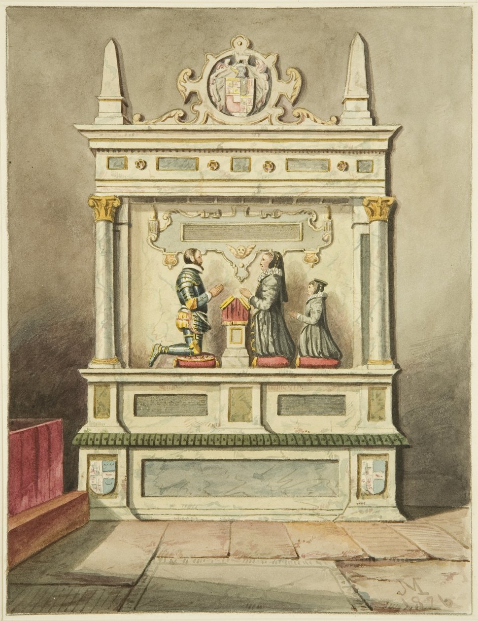 Sir Charles Somerset, hans dam och döttrars monument, i St James