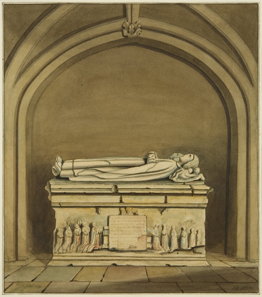 Tomb av Thomas Rowley och hans fru i kryptan i St John