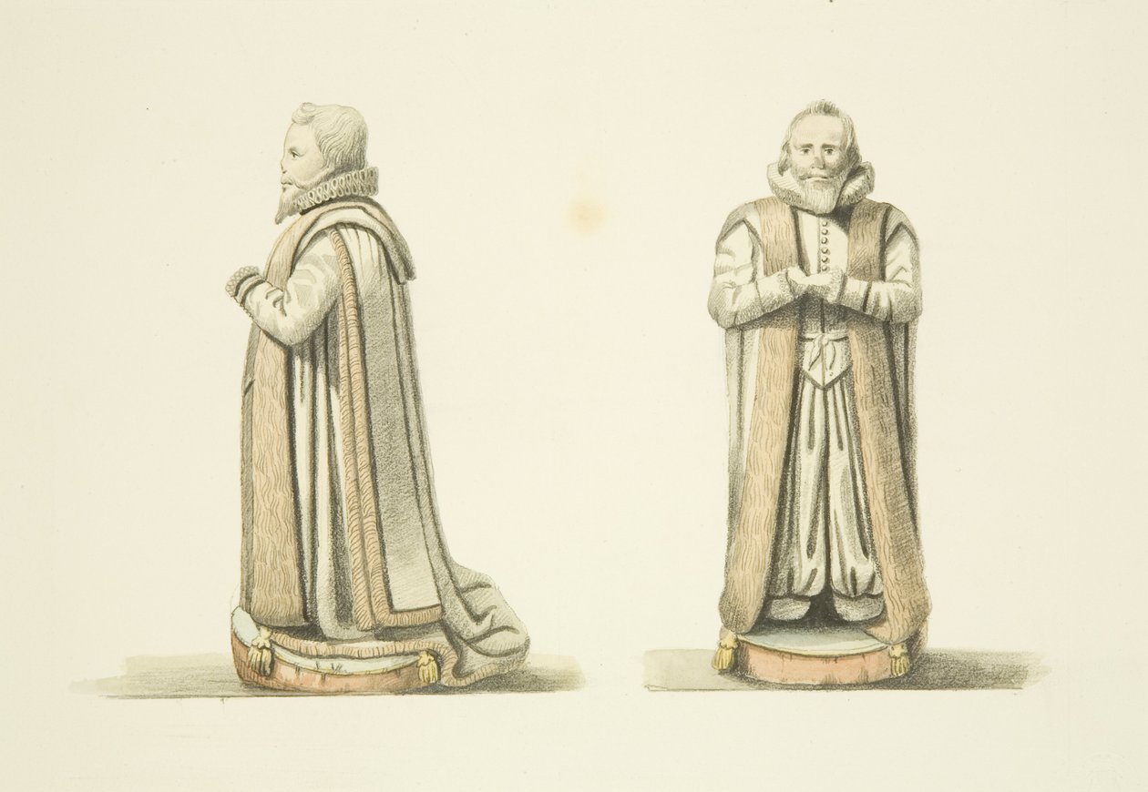 Två vyer av bilden av William Swift (akvarell på papper) av Joseph Manning