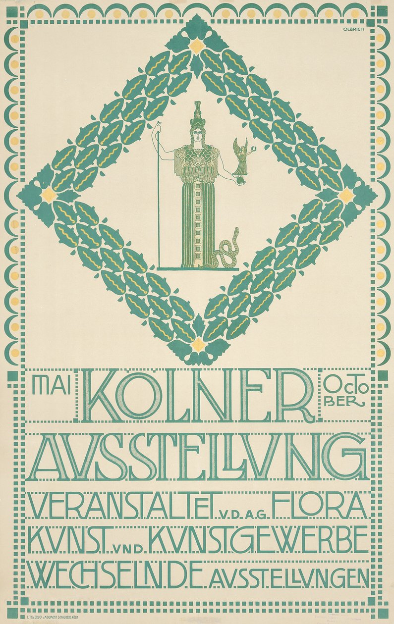 En affisch för Kölns konstfestival 1905, 1905 av Joseph Maria Olbrich