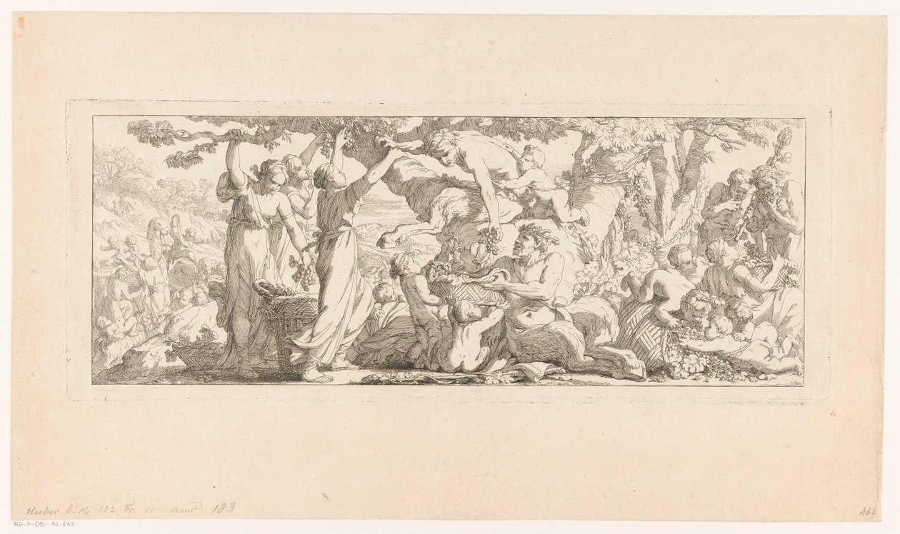 Plocka druvor Les travaux de la vendange (serietitel) av Joseph Marie Vien (I)