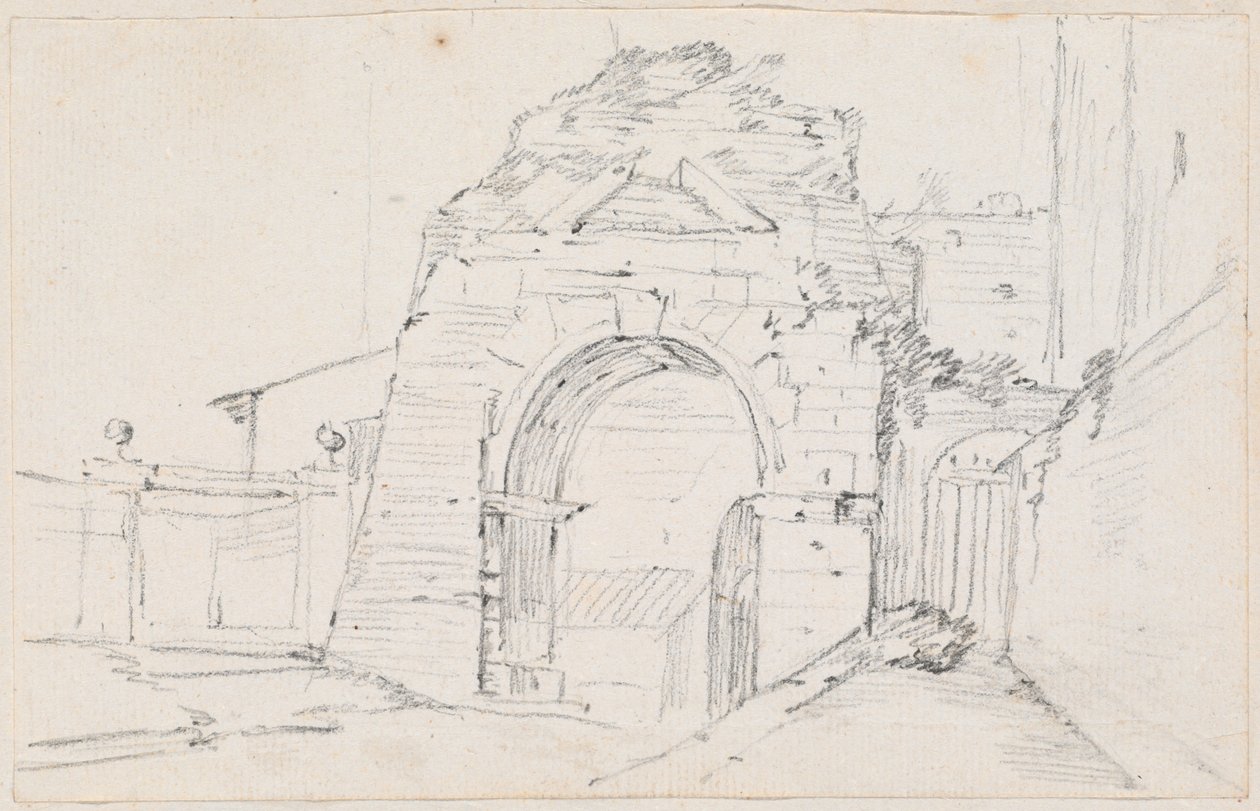 Drusus båge nära Appian Way av Joseph Marie Vien