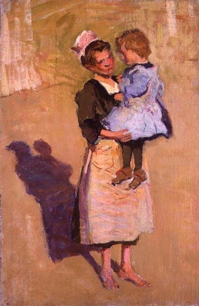 The Nursemaid (olja på duk) av Joseph Milner Kite