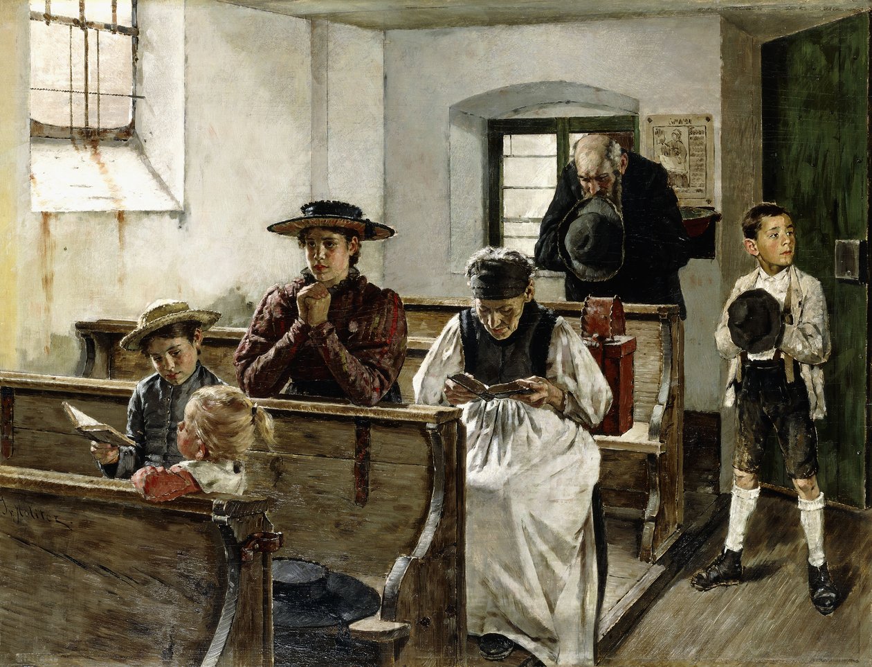 En familj i bön av Joseph Molitor Von Muhlfeld