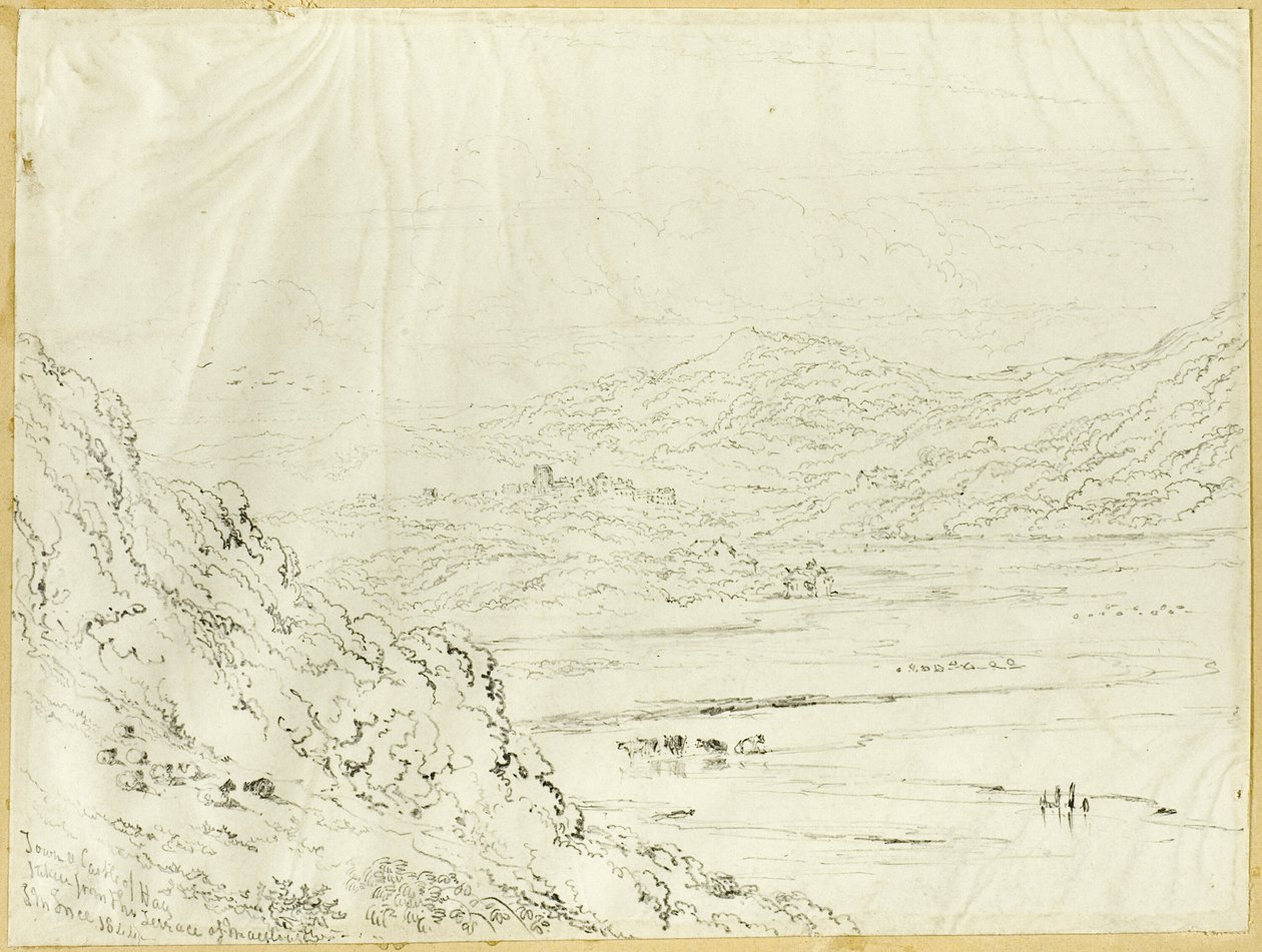 Town och Castle of Hay av Joseph Murray Ince