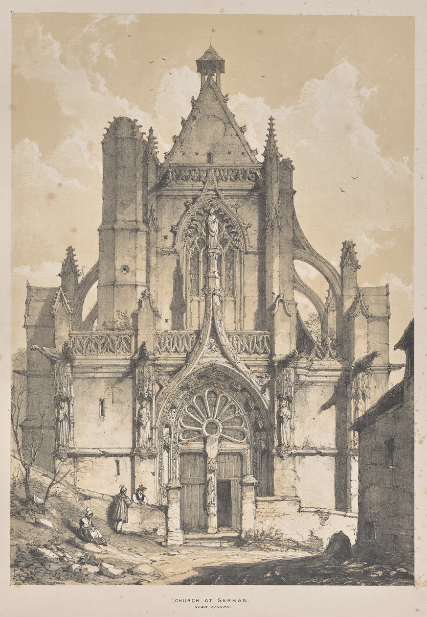 Medeltidens arkitektur: Kyrkan i Serran, nära Gisore av Joseph Nash