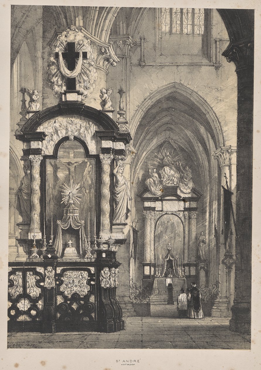 Medeltidens arkitektur: St. Andre, Antwerpen av Joseph Nash