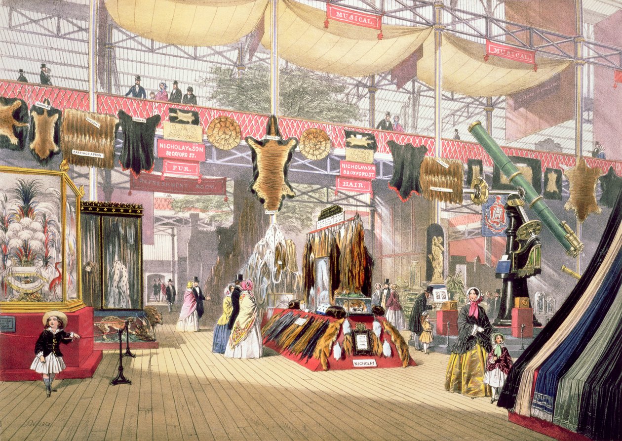 Stor utställning, 1851: Furs Stand, för Dickinson Brothers av Joseph Nash