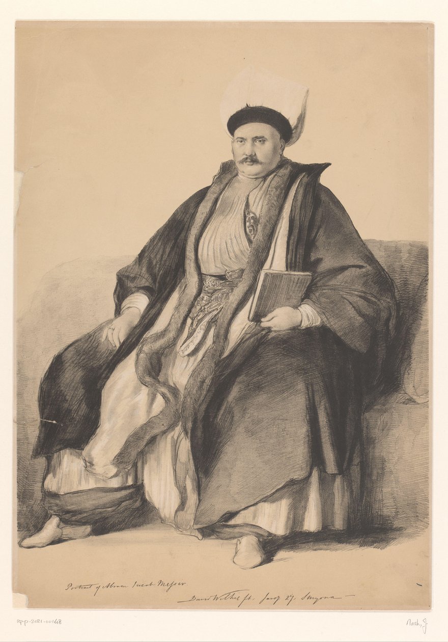 Porträtt av Abram Jacob Messir av Joseph Nash