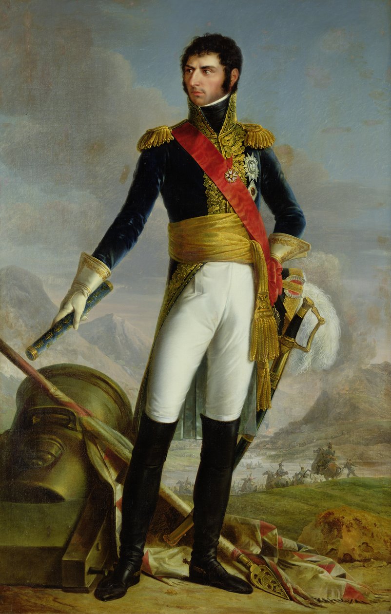Porträtt av Charles Jean Baptiste Bernadotte (1763-1844) efter en målning av Francois Joseph Kinson (1771-1839) (olja på duk) av Joseph Nicolas Jouy