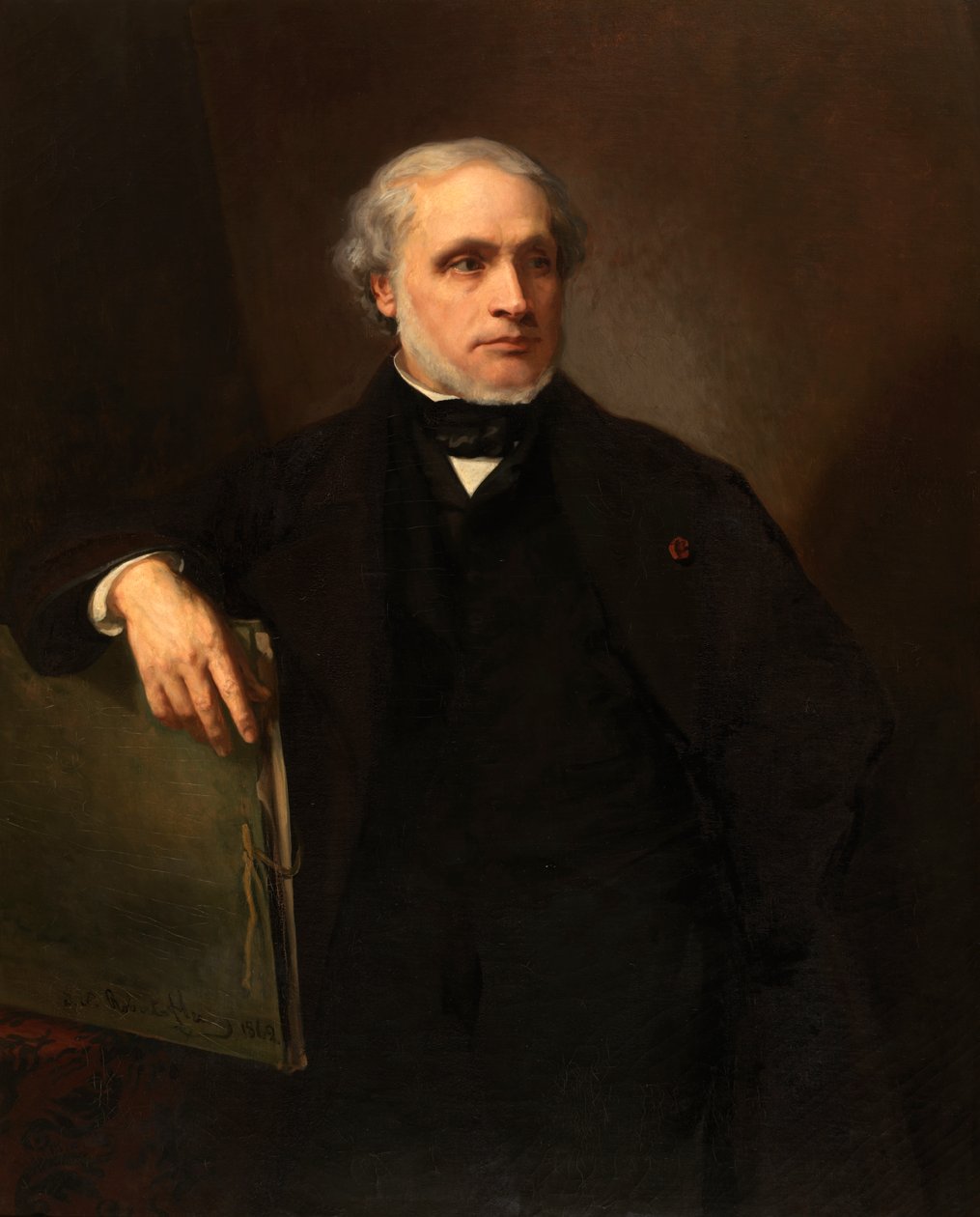 Självporträtt (olja på duk) av Joseph Nicolas Robert Fleury