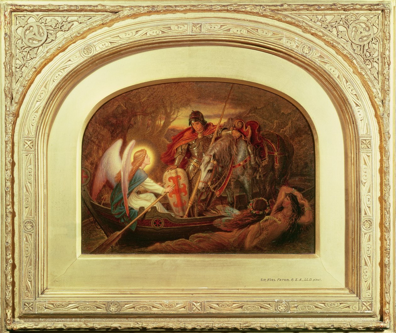 Hur en ängel rodde Sir Galahad över Dern Mere av Joseph Noel Paton