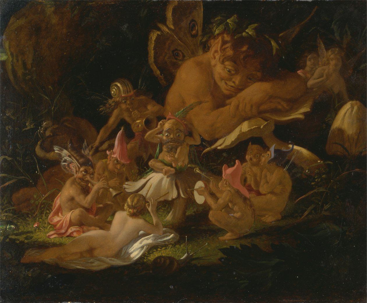 Puck och älvor, från "En midsommarnattsdröm" av Joseph Noel Paton