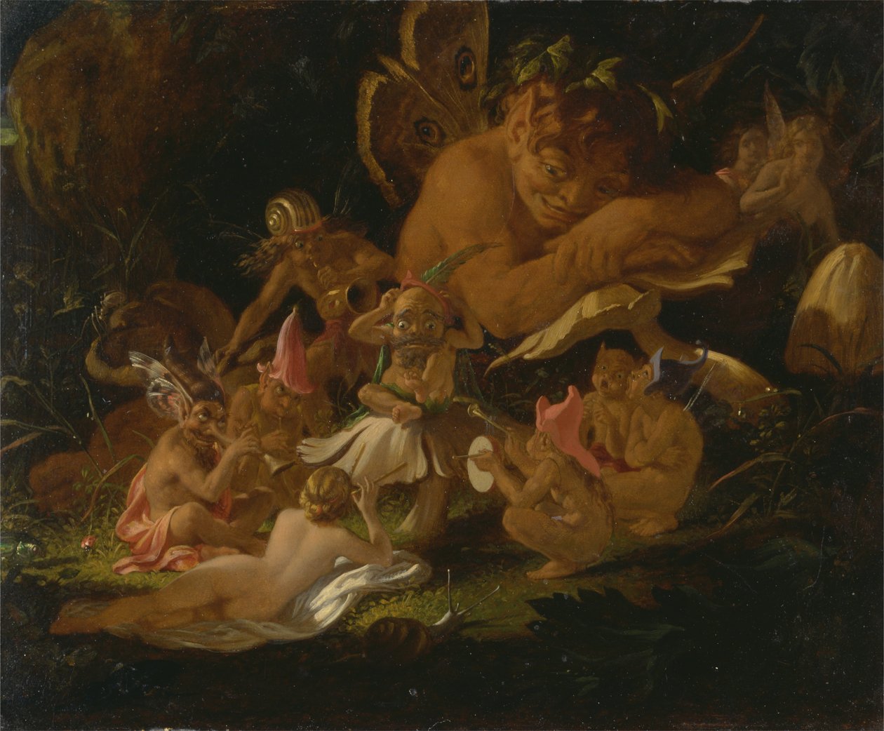Puck och älvorna, ur "En midsommarnattsdröm" av Joseph Noel Paton