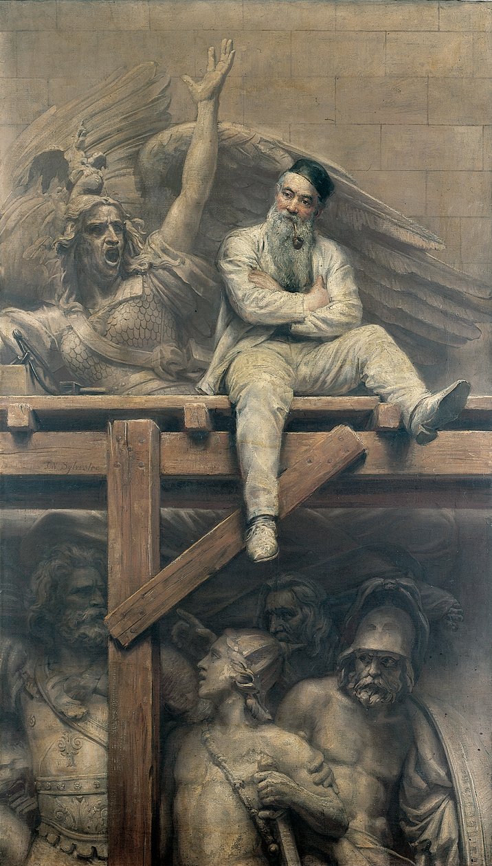 Francois Rude arbetar på Triumfbågen, 1893 av Joseph Noel Sylvestre