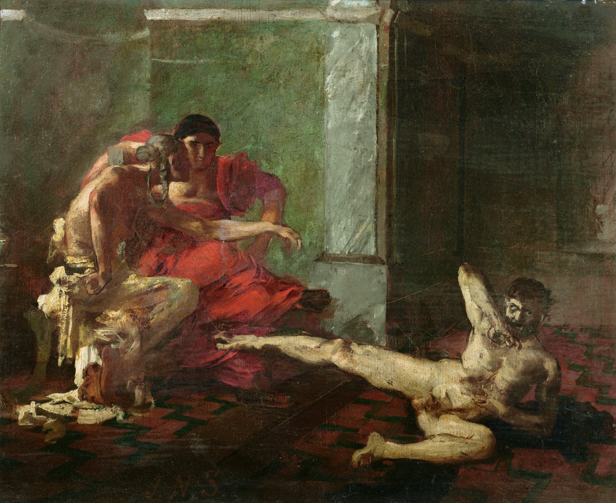 Locusta testar gift på en slav, ca 1870-80 av Joseph Noel Sylvestre