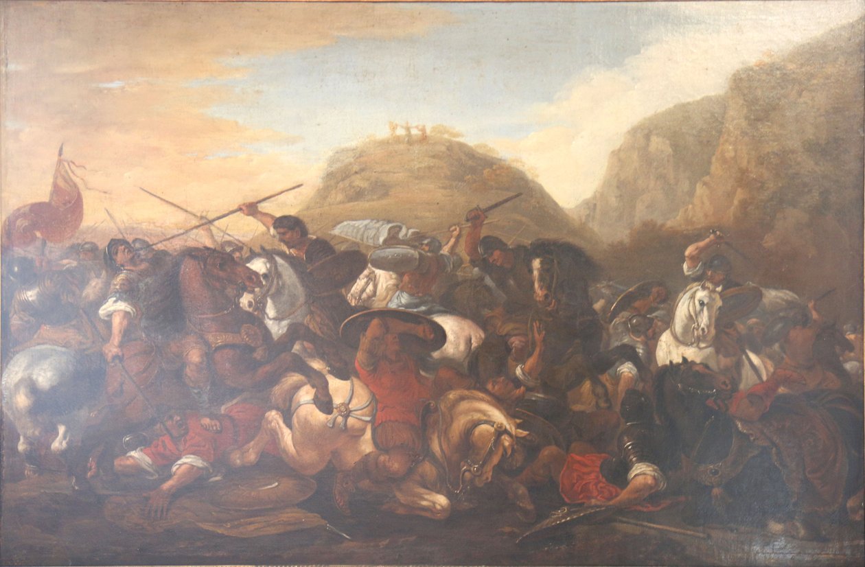 Josua stoppar solens och månens gång. av Joseph Parrocel