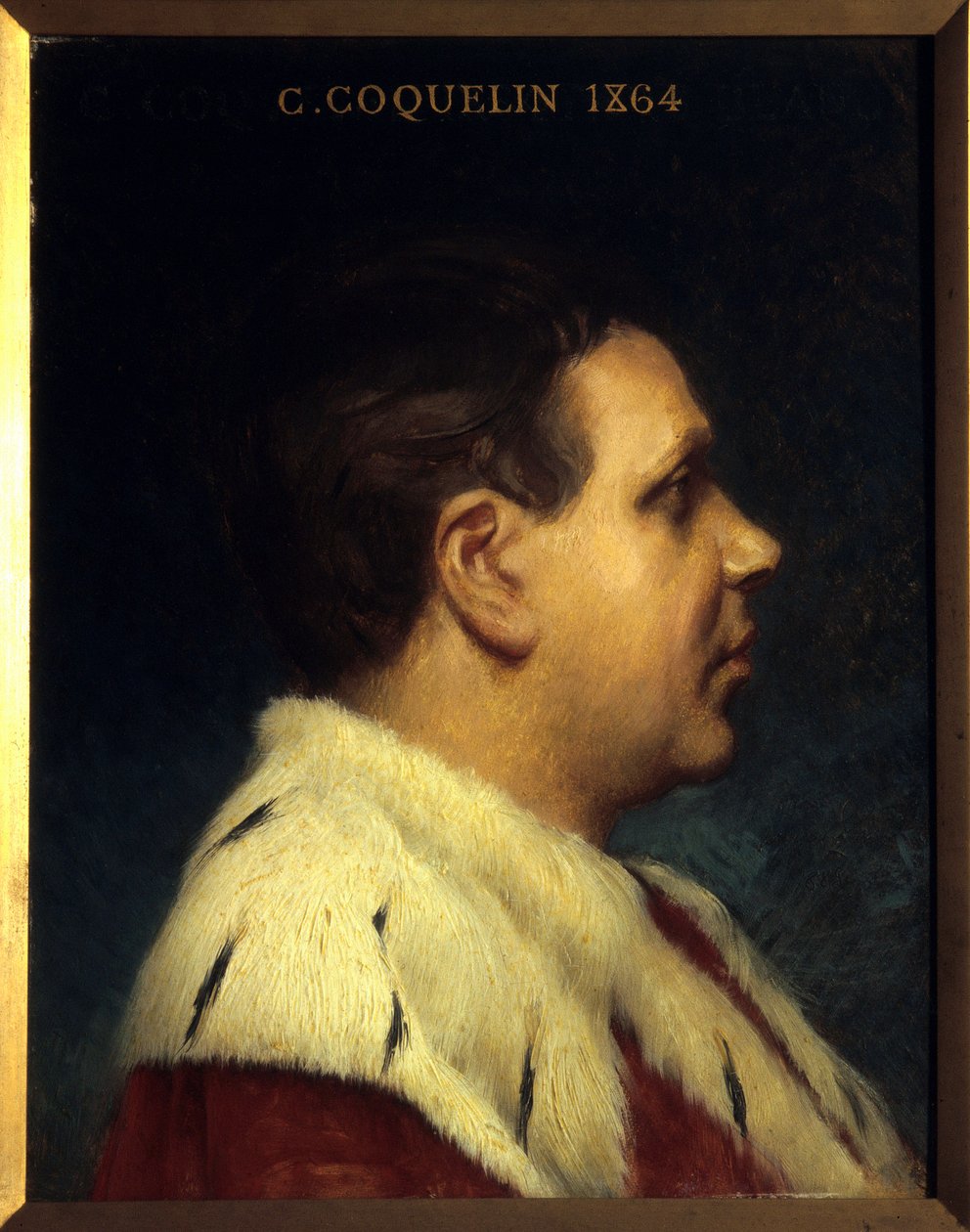 Porträtt av Constant Poppy (1841-1904). Målning av Joseph Paul Blanc (1846-1904) av Joseph Paul Blanc