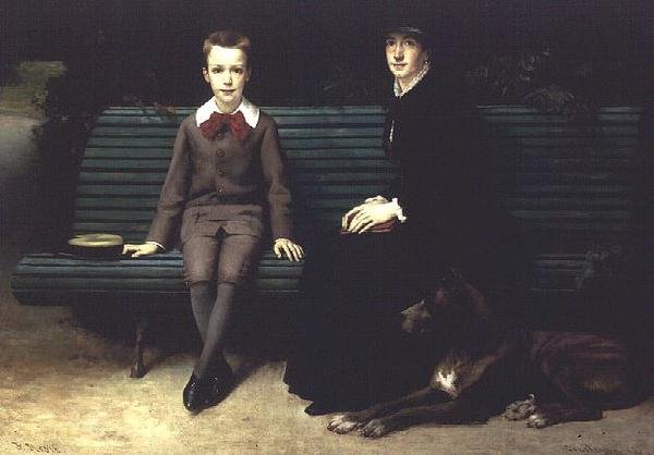 Mme Memssiere och hennes son av Joseph Paul Mesle