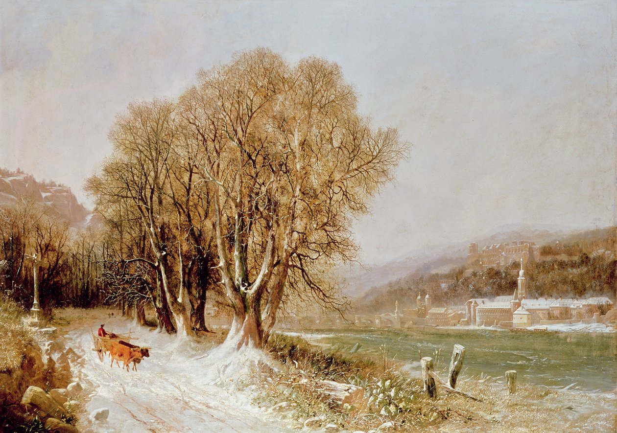 Vid floden Neckar, Heidelberg av Joseph Paul Pettit