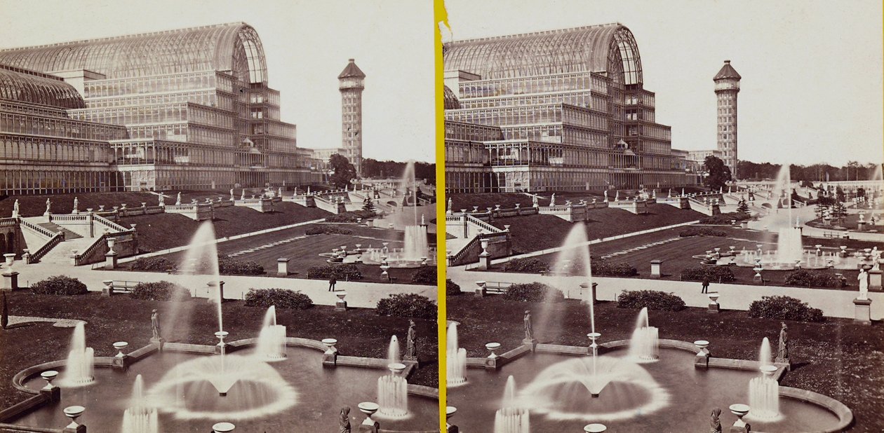 The Crystal Palace i Hyde Park, ca 1900 (s/v foto) av Joseph Paxton