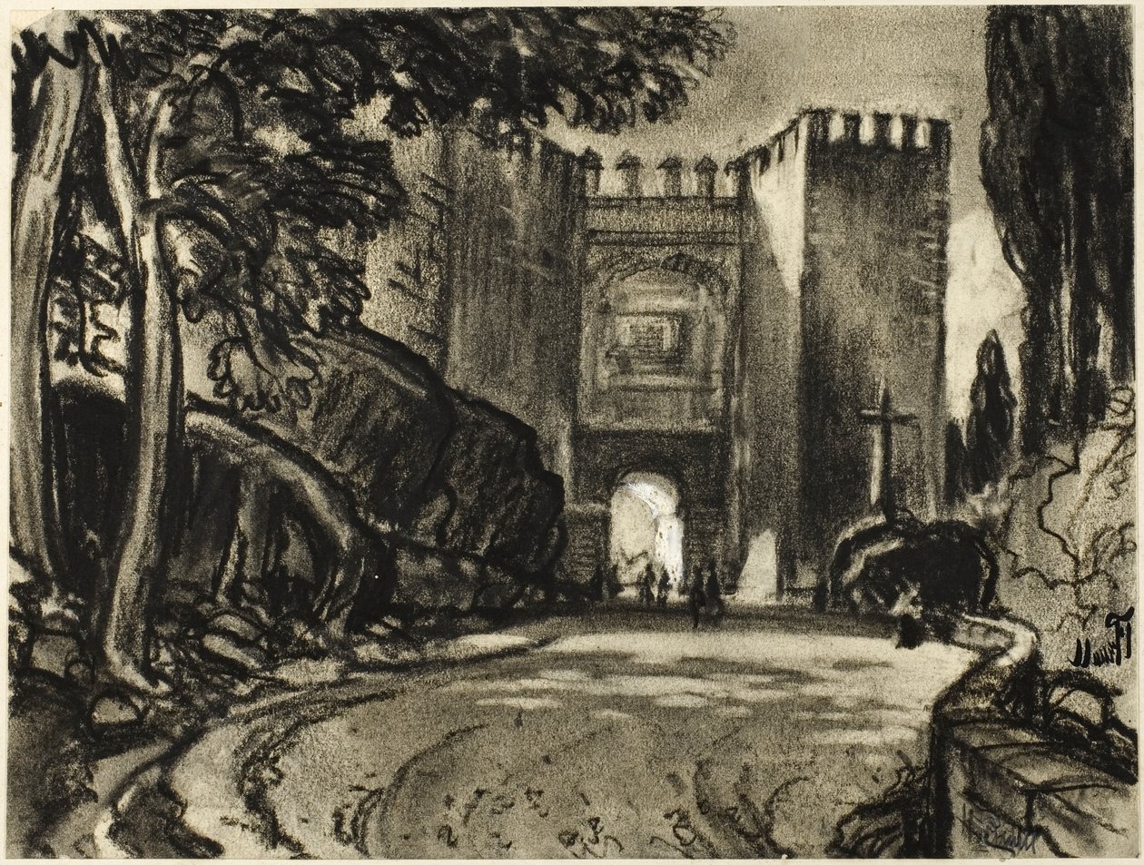En port till Segovia av Joseph Pennell