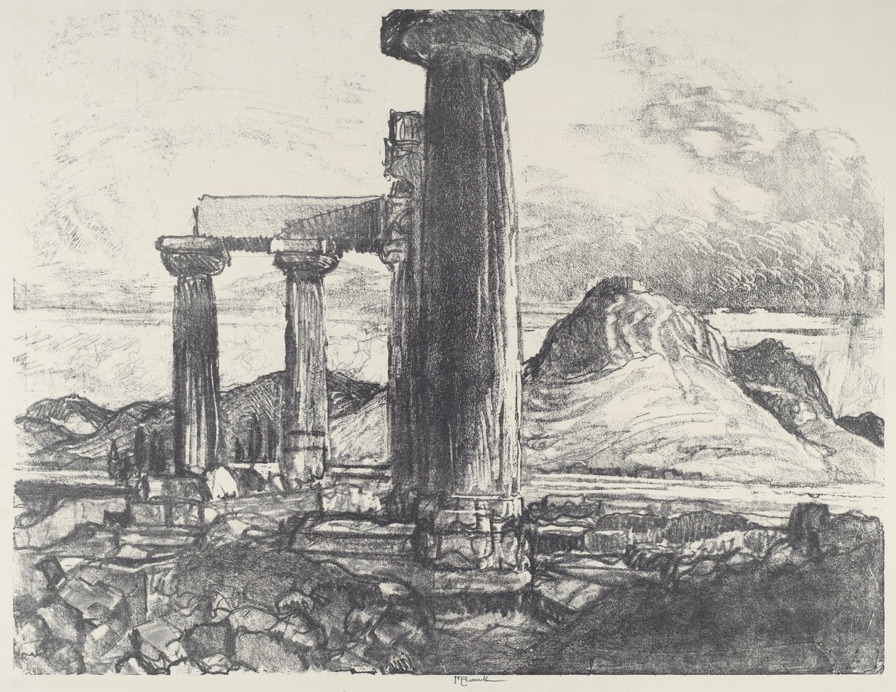 Acro, Corinth från Corinth av Joseph Pennell