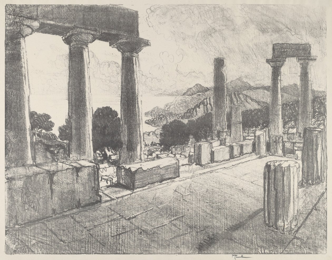 Aegina, Schwarzwald av Joseph Pennell