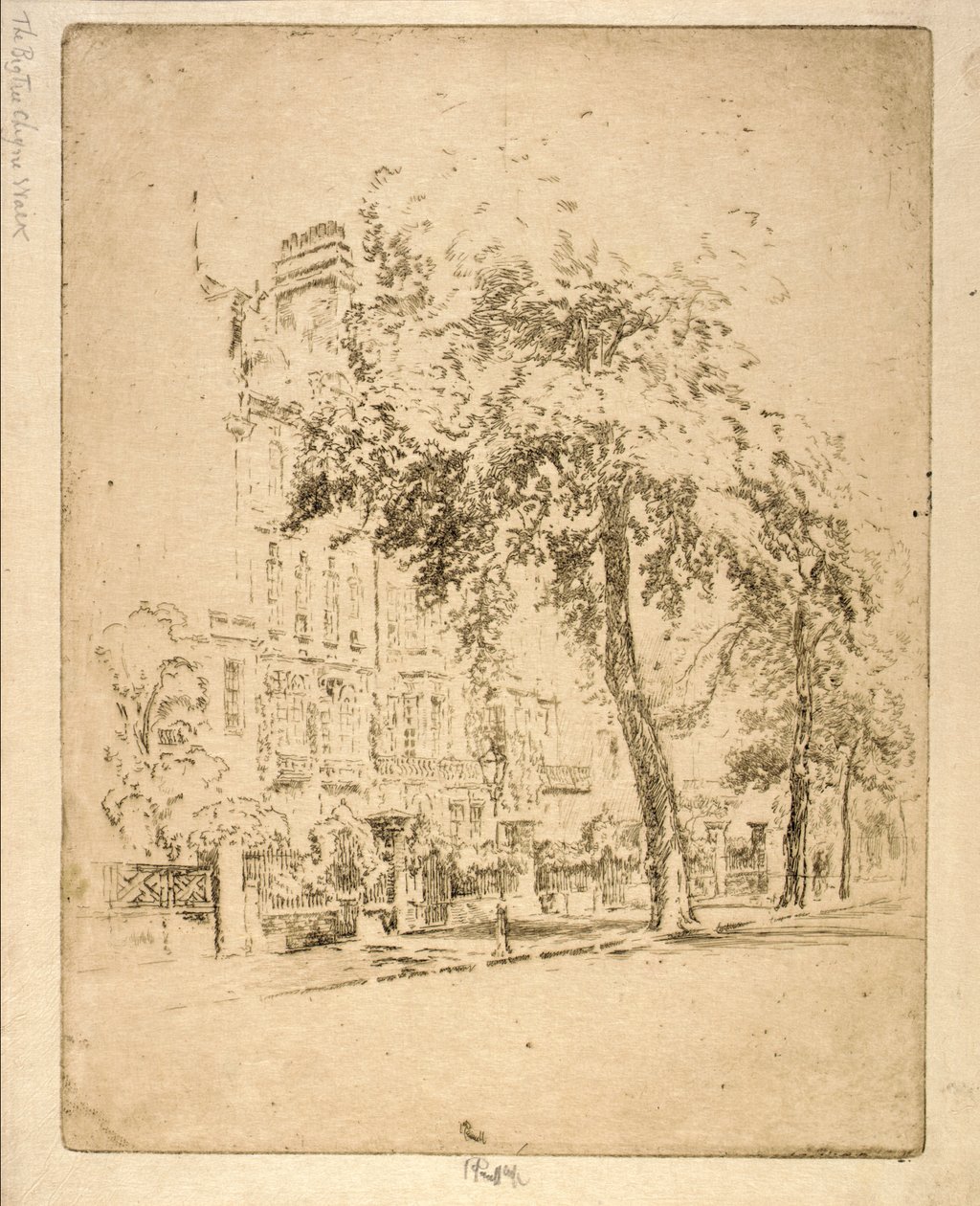 Big Tree--Cheyne Walk av Joseph Pennell