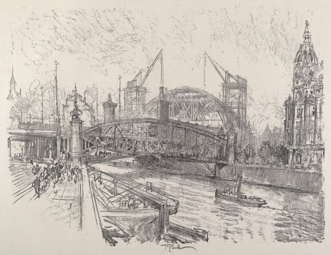 Bygger Friedrichstrasse Station av Joseph Pennell