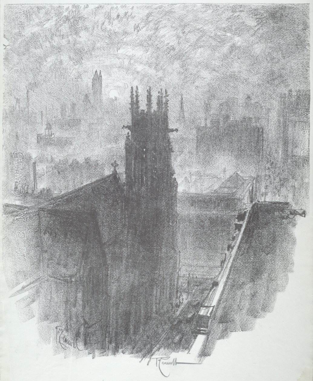 Christ Church, St. Louis, 1919. av Joseph Pennell