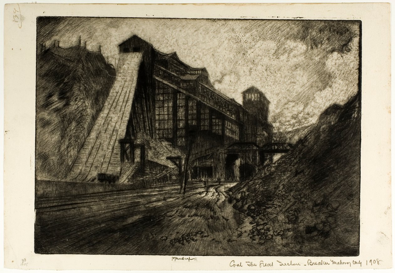 Kol — The Great Incline, Breaker, Mahanoy City av Joseph Pennell