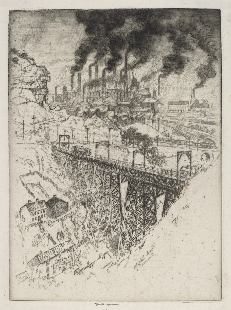 Edgar Thomson Works, Bessemer av Joseph Pennell