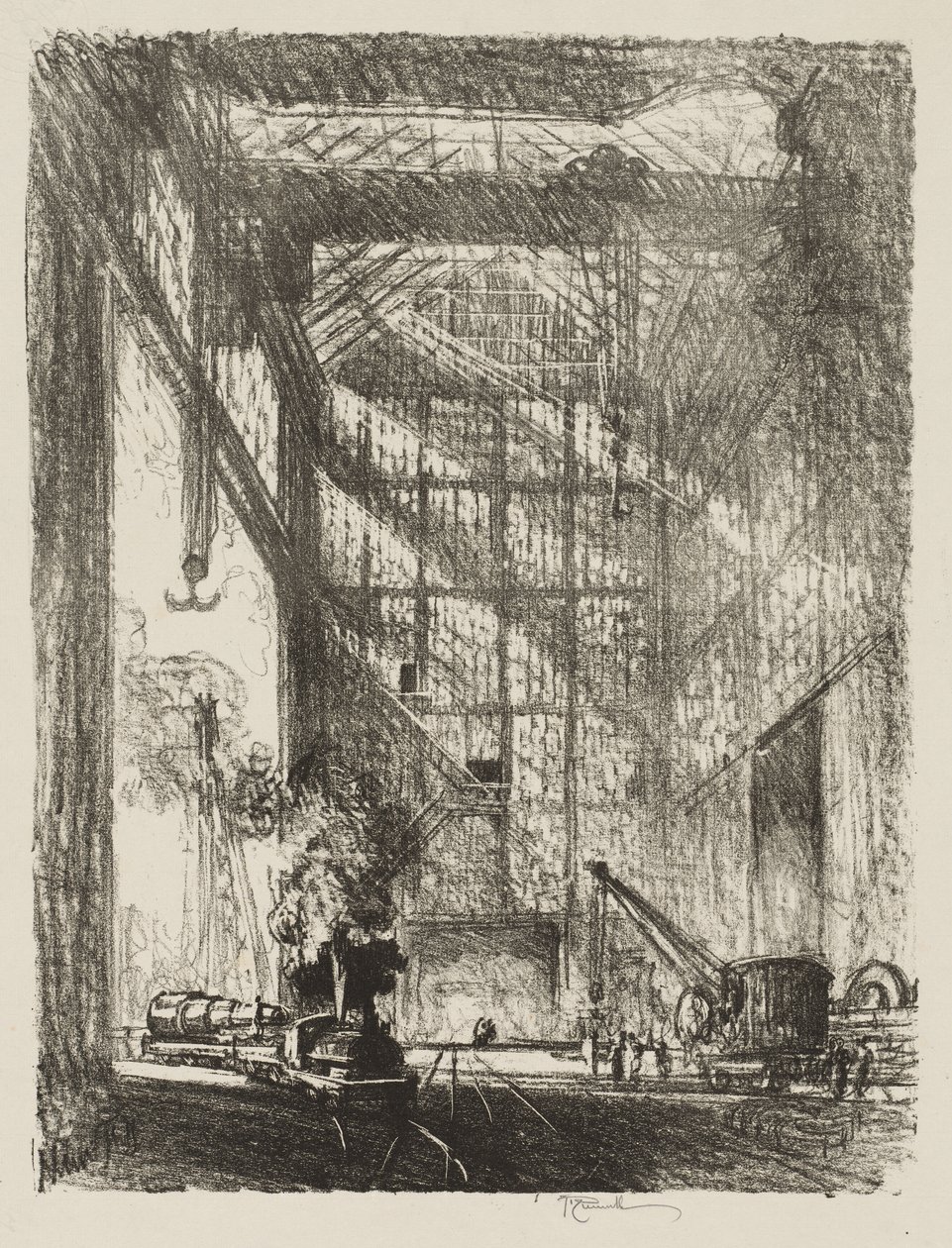 English War Work: Bringing in the Gun av Joseph Pennell
