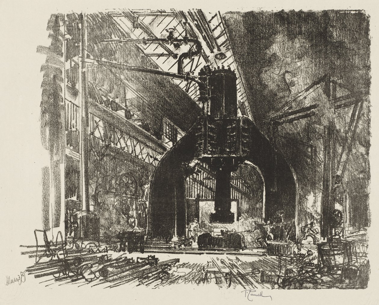 Engelska War Work: The Great Hammer av Joseph Pennell