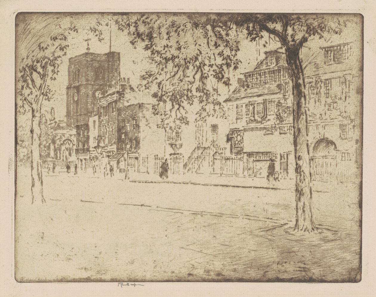 Hus där Whistler dog av Joseph Pennell