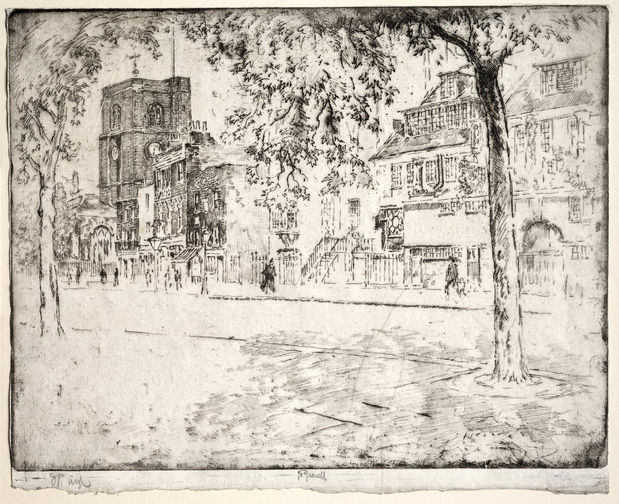 Huset där Whistler dog av Joseph Pennell
