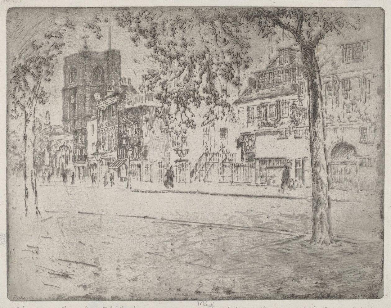 Hus där Whistler dog, 1904. av Joseph Pennell