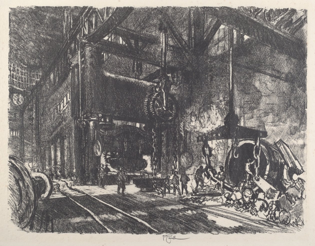 I Brobdingnags land, Armor Plate Bending Press av Joseph Pennell