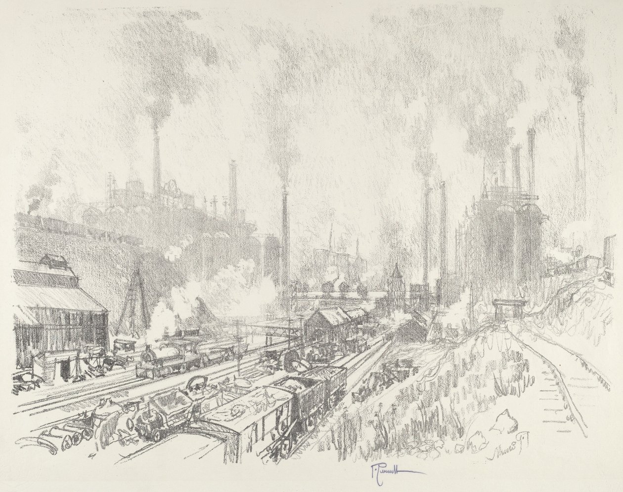 I landet av järn och stål, 1916. av Joseph Pennell