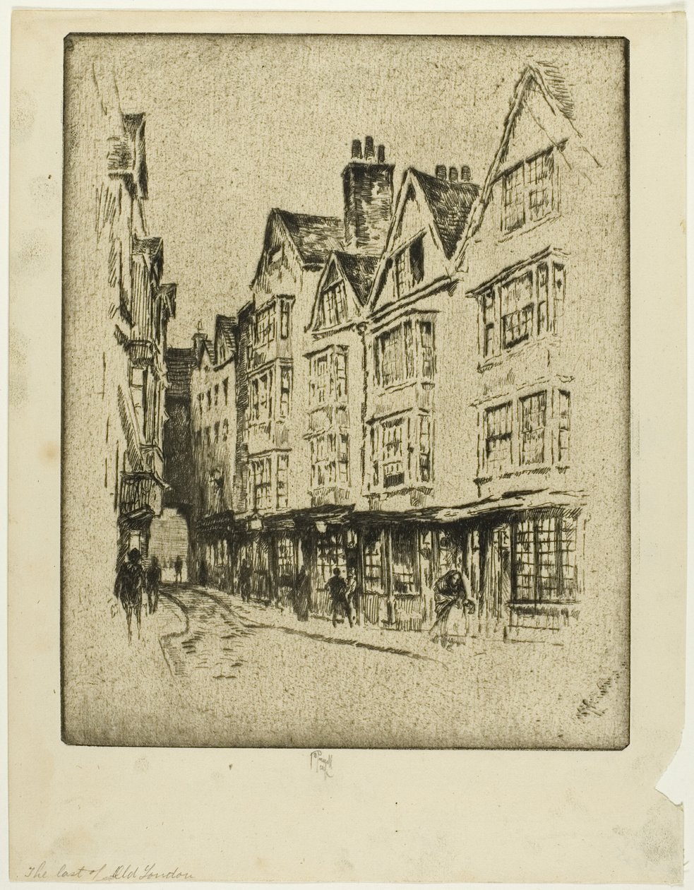 Sista av Old London, Cloth Fair av Joseph Pennell